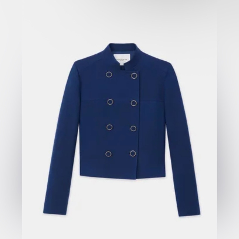 💙 Lafayette 148 New York Midnight Blue Military Jacket – Size 6 – NWT 💙